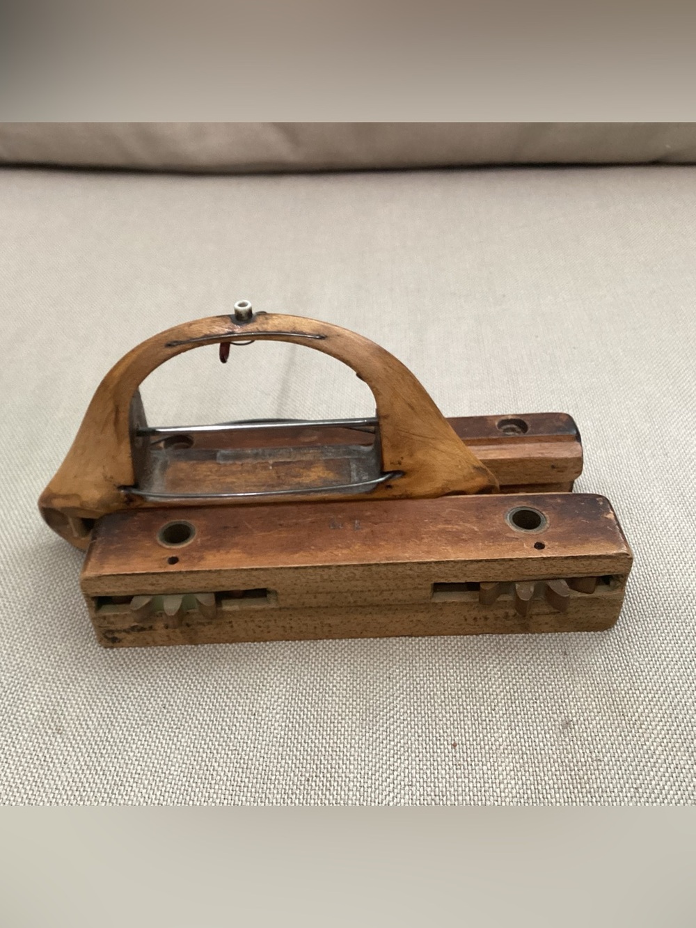 Antique Wooden Loom Ribbon Shuttle for Weaving. Robert G. Pratt 17 - Picture 2 of 6